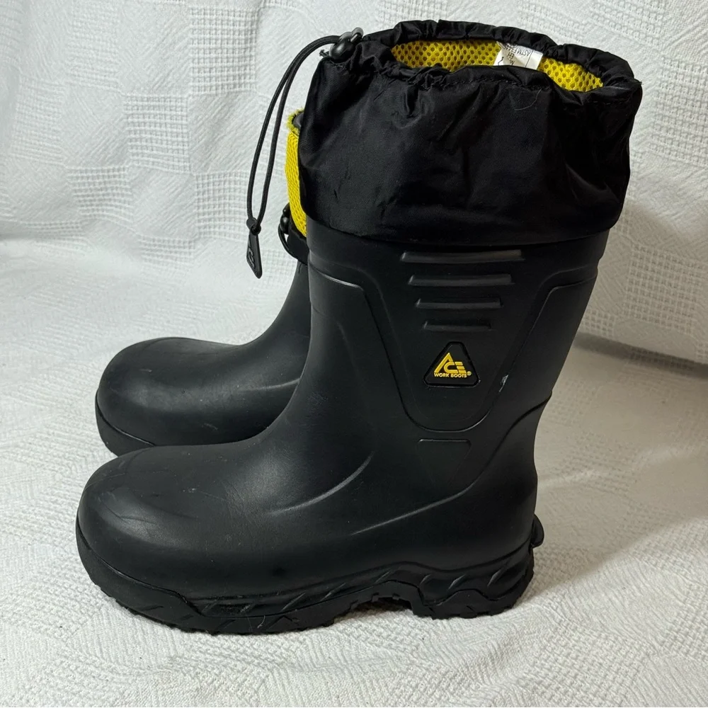 Ace Bullfrog Elite Composite Toe Black‎ Work Boots Shoes for Crews M 5 W 7